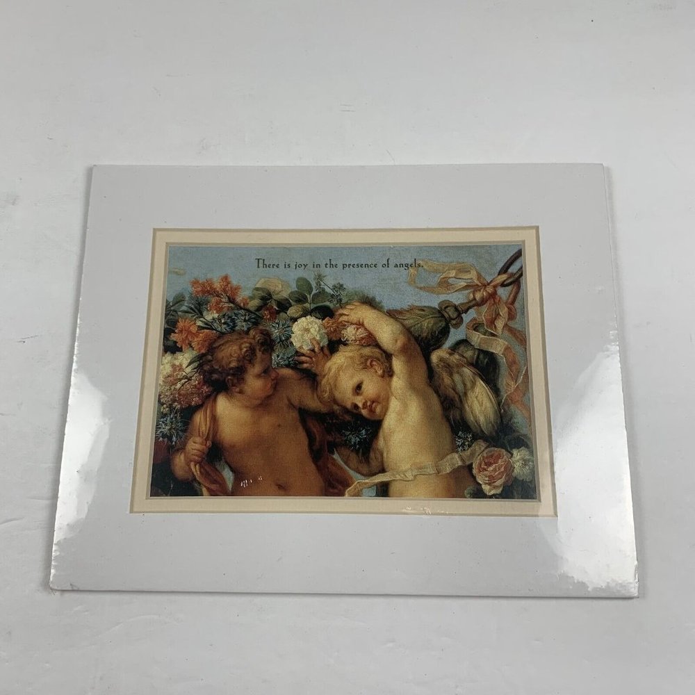 Portal 'Amour ET' Cherub Painting by Carlo‎ Maratta 8 x 10 in Art Frame 6133